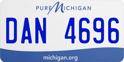 MI license plate DAN4696