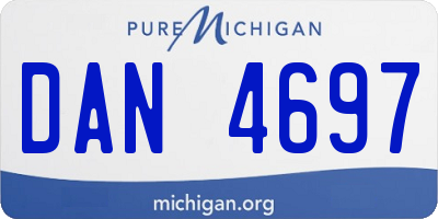 MI license plate DAN4697