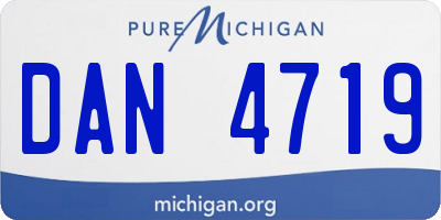 MI license plate DAN4719