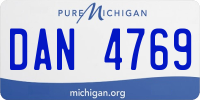 MI license plate DAN4769