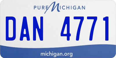 MI license plate DAN4771