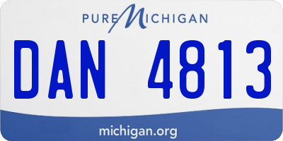 MI license plate DAN4813