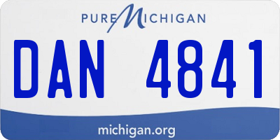 MI license plate DAN4841
