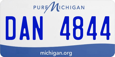 MI license plate DAN4844