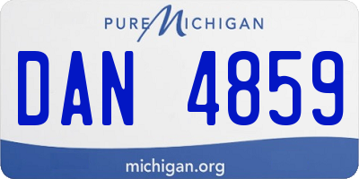 MI license plate DAN4859