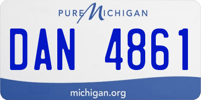 MI license plate DAN4861