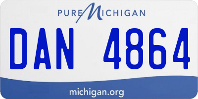 MI license plate DAN4864