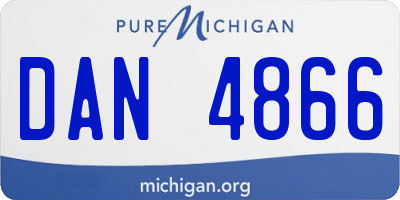 MI license plate DAN4866