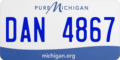 MI license plate DAN4867