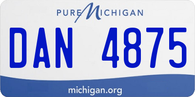 MI license plate DAN4875