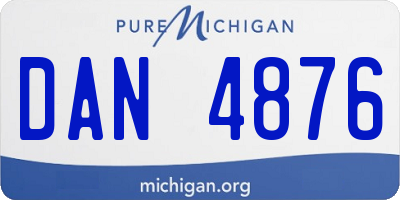 MI license plate DAN4876