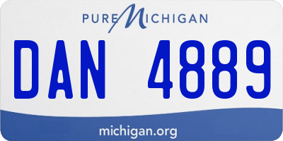 MI license plate DAN4889