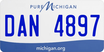 MI license plate DAN4897