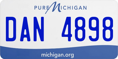MI license plate DAN4898