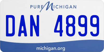 MI license plate DAN4899