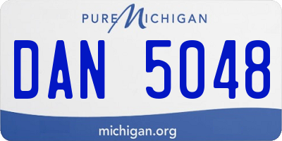 MI license plate DAN5048