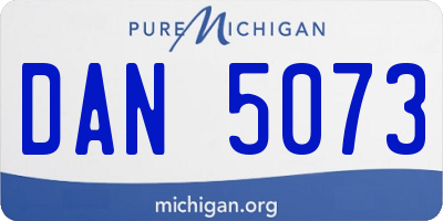 MI license plate DAN5073