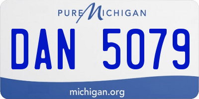 MI license plate DAN5079