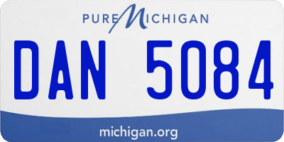 MI license plate DAN5084