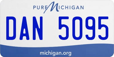 MI license plate DAN5095