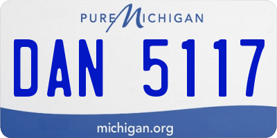 MI license plate DAN5117