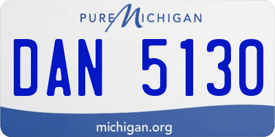 MI license plate DAN5130