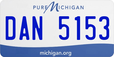 MI license plate DAN5153