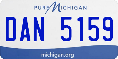 MI license plate DAN5159