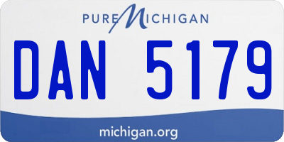 MI license plate DAN5179