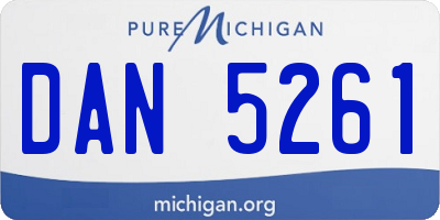 MI license plate DAN5261
