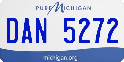 MI license plate DAN5272