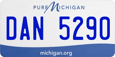 MI license plate DAN5290