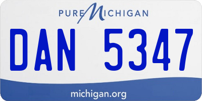 MI license plate DAN5347