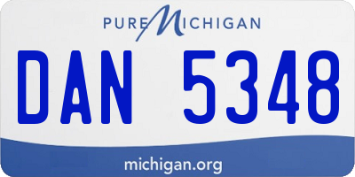 MI license plate DAN5348