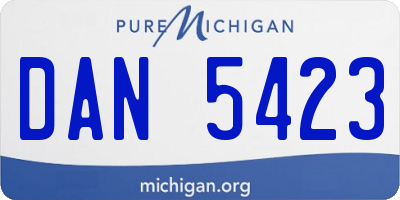MI license plate DAN5423