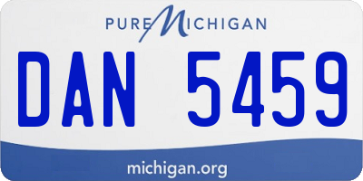 MI license plate DAN5459