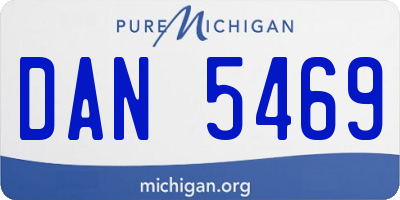 MI license plate DAN5469