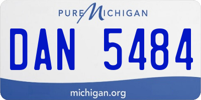 MI license plate DAN5484