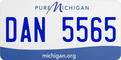 MI license plate DAN5565