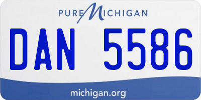 MI license plate DAN5586