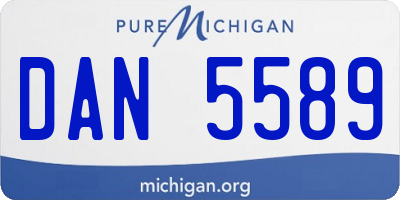 MI license plate DAN5589