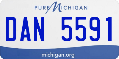 MI license plate DAN5591