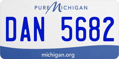 MI license plate DAN5682
