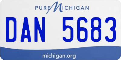 MI license plate DAN5683