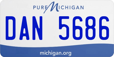 MI license plate DAN5686