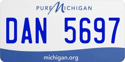 MI license plate DAN5697