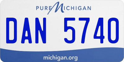 MI license plate DAN5740