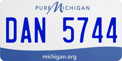 MI license plate DAN5744