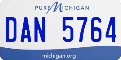 MI license plate DAN5764