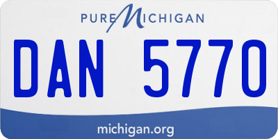 MI license plate DAN5770